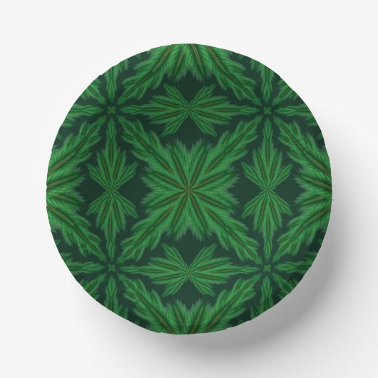 Pine Mandala Forest Paper Bowls Pappteller (Vorderseite)