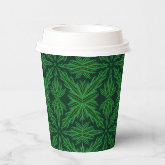 Pine Mandala Forest Paper Cups Pappbecher (Rechts)