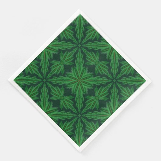 Pine Mandala Forest Paper Napkins Serviette (Ecke)