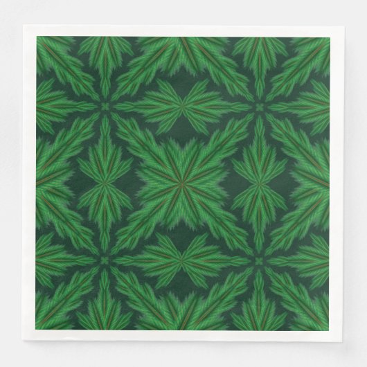 Pine Mandala Forest Paper Napkins Serviette (Vorderseite)