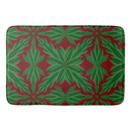 Pine Mandala Garnet Bath Mat Badematte (Vorderseite)