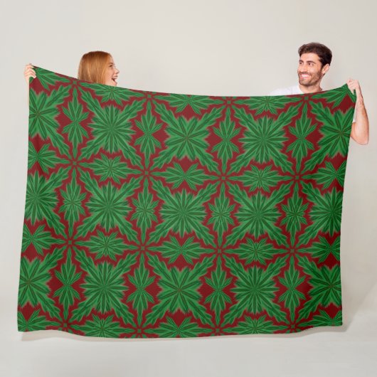 Pine Mandala Garnet Fleece Blanket (3 Größen) (Beispiel)