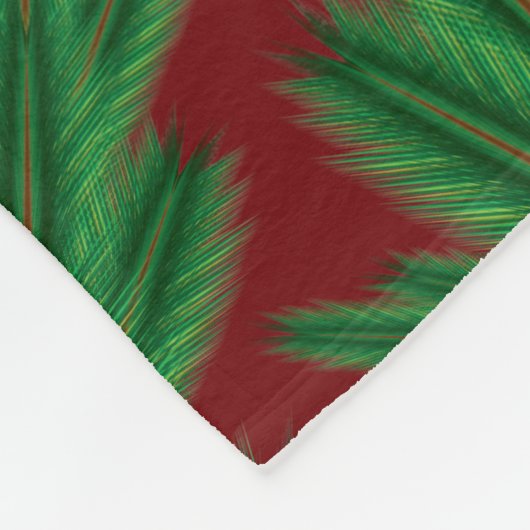 Pine Mandala Garnet Fleece Blanket (3 Größen) (Ecke)