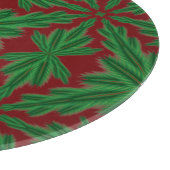 Pine Mandala Garnet Glass Cutting Board Schneidebrett (Ecke)