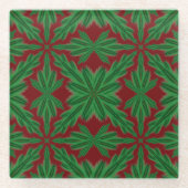 Pine Mandala Garnet Glass Untersetzer (Vorderseite)