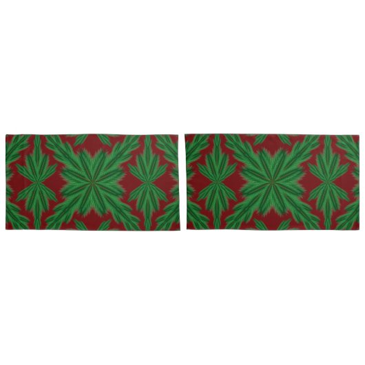 Pine Mandala Garnet King Pillowcases Kissenbezug (Rückseite-Set)