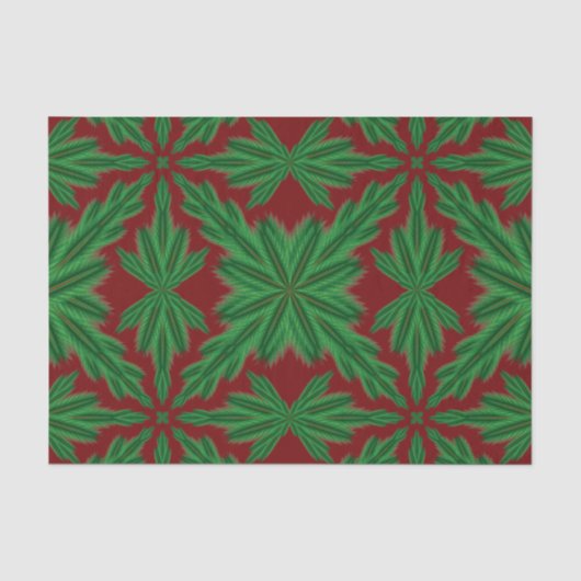 Pine Mandala Garnet Tissue Paper Seidenpapier (Vorderseite)