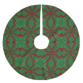 Pine Mandala Garnet Tree Skirt Polyester Weihnachtsbaumdecke (Vorderseite)