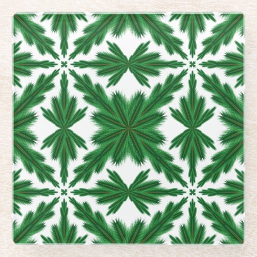 Pine Mandala Glass Untersetzer (Vorderseite)