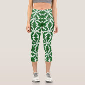 Pine Mandala Hoch waisted Capri Leggings (Vorderseite)
