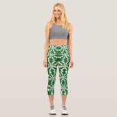 Pine Mandala Hoch waisted Capri Leggings (Vorderseite)