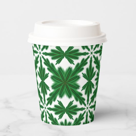 Pine Mandala Paper Cups Pappbecher (Vorderseite)