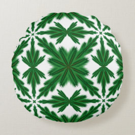 Pine Mandala Round Throw Kissen