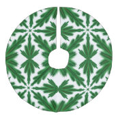 Pine Mandala Tree Skirt Leinenimitat Weihnachtsbaumdecke (Vorderseite)