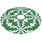 Pine Mandala Tree Skirt Leinenimitat Weihnachtsbaumdecke (Schrägansicht)