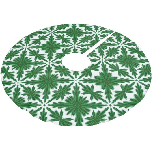 Pine Mandala Tree Skirt Polyester Weihnachtsbaumdecke (Schrägansicht)