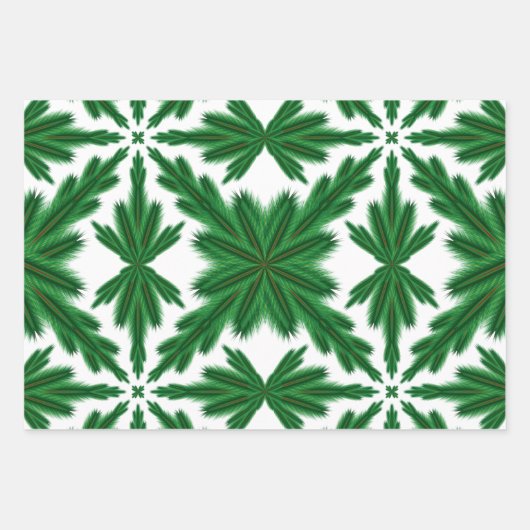 Pine Mandala Wrapping Paper Geschenkpapier Set (Vorderseite 3)