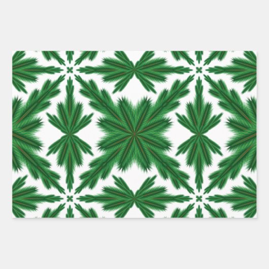 Pine Mandala Wrapping Paper Geschenkpapier Set (Vorderseite)