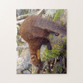 Pine Marten auf Log-editierbar Puzzle (Vertikal)
