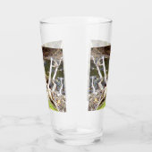 Pine Marten auf Log Glas (Rechts)