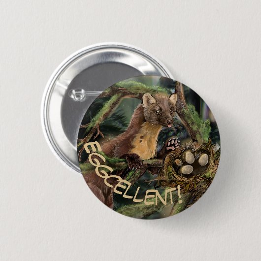 Pine Marten Button (Vorne & Hinten)