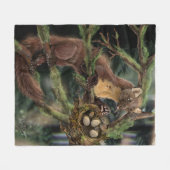 Pine Marten Fleecedecke (Vorderseite (Horizontal))