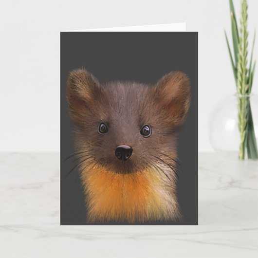 Pine Marten Grußkarte Karte (Vorderseite)