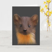 Pine Marten Grußkarte Karte (Gelbe Blume)