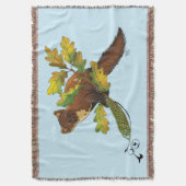 Pine Marten Herbstleaves Decke (Vorderseite Vertikal)