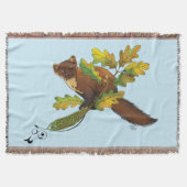 Pine Marten Herbstleaves Decke (Vorderseite)