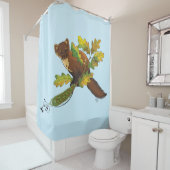 Pine Marten Herbstleaves Duschvorhang (Beispiel)