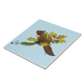 Pine Marten Herbstleaves Fliese (Seite)