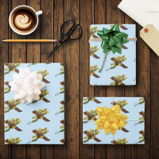 Pine Marten Herbstleaves Geschenkpapier Set
