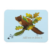 Pine Marten Herbstleaves Magnet (Horizontal)