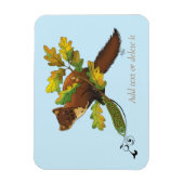 Pine Marten Herbstleaves Magnet (Vertikal)
