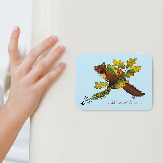 Pine Marten Herbstleaves Magnet