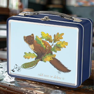 Pine Marten Herbstleaves Metall Brotdose
