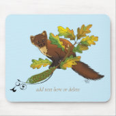 Pine Marten Herbstleaves Mousepad (Vorne)