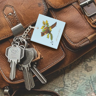 Pine Marten Herbstleaves Schlüsselanhänger