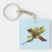 Pine Marten Herbstlogos Schlüsselanhänger (Vorderseite)
