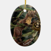 Pine Marten Keramik Ornament (Vorne)