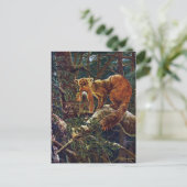 Pine Marten mit Prey Postkarte (Stehend Vorderseite)
