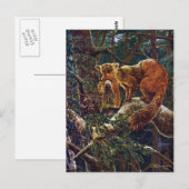 Pine Marten mit Prey Postkarte (Vorne/Hinten)