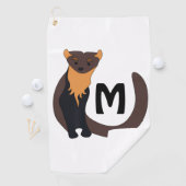 Pine-Marten-Monogramm Golfhandtuch (Insitu)