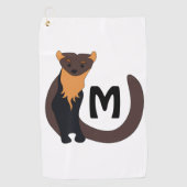 Pine-Marten-Monogramm Golfhandtuch (Vorderseite)