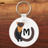Pine-Marten-Monogramm Schlüsselanhänger (Vorderseite)