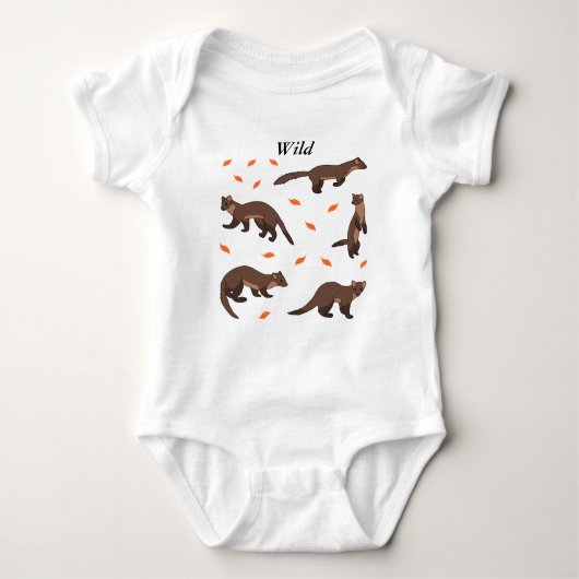 Pine Martens Baby Strampler (Vorderseite)