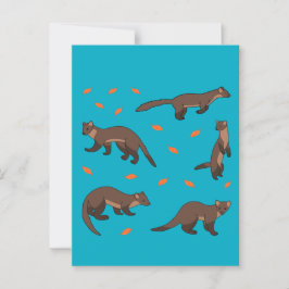 Pine Martens Postkarte