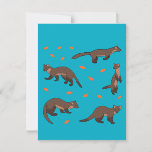 Pine Martens Postkarte