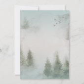 Pine Mountain Forest Burgundy Dusty Rose Save The Date (Rückseite)